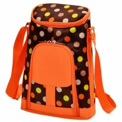 2-Bottle Julia Dot Insulated Wine Tote and Cheese Set by Unbranded