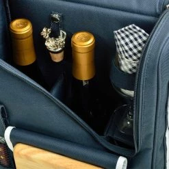 Bordeaux Wine and Cheese Cooler Bag with Glass Wine Glasses Equipped for 2 by Unbranded -Bar Accessories Sales wine totes 535 blb 1f 1000