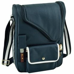 Bordeaux Wine and Cheese Cooler Bag with Glass Wine Glasses Equipped for 2 by Unbranded -Bar Accessories Sales wine totes 535 blb 4f 1000