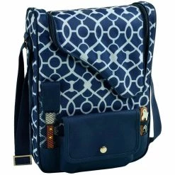 Bordeaux Wine and Cheese Cooler Bag with Glass Wine Glasses Equipped for 2 by Unbranded