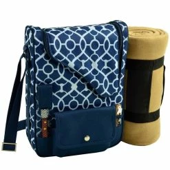 Bordeaux Wine and Cheese Cooler Bag with Glass Wine Glasses and Blanket by Unbranded