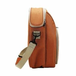 Insulated Brown Wine Cooler Caddy Tote Bag with Wine Glasses and Cheese Board Set by Lexi Home -Bar Accessories Sales wine totes mw4636 4f 1000