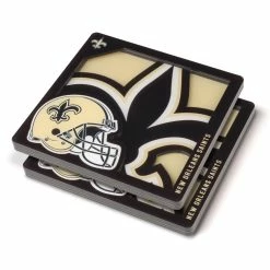 NFL New Orleans Saints 2-Piece Assorted Colors Acrylic Coasters by YouTheFan