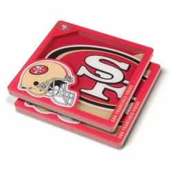 NFL San Francisco 49ers 3D Logo 2-Piece Assorted Colors Acrylic Coasters by YouTheFan