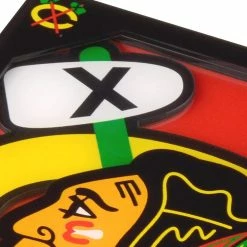 NHL Chicago Blackhawks 3D Logo 2-Piece Assorted Colors Acrylic Coasters by YouTheFan -Bar Accessories Sales youthefan cocktail sets 2503585 4f 1000