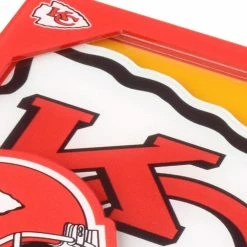 NFL Kansas City Chiefs 3D Logo 2-Piece Assorted Colors Acrylic Coasters by YouTheFan -Bar Accessories Sales youthefan cocktail sets 8499757 4f 1000
