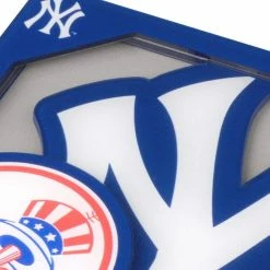 MLB New York Yankees 3D Logo 2-Piece Assorted Colors Acrylic Coasters by YouTheFan -Bar Accessories Sales youthefan cocktail sets 8499801 4f 1000