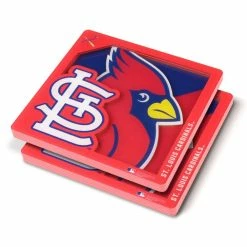 MLB St. Louis Cardinals 3D Logo 2-Piece Assorted Colors Acrylic Coasters by YouTheFan