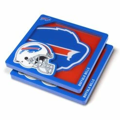 NFL Buffalo Bills 3D Logo 2-Piece Assorted Colors Acrylic Coasters by YouTheFan